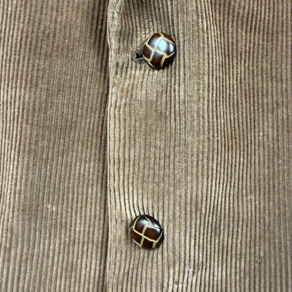 Lauren Ralph Lauren Mens 44R Brown Corduroy Blazer Paisley Lined Leather Buttons - Picture 4 of 16